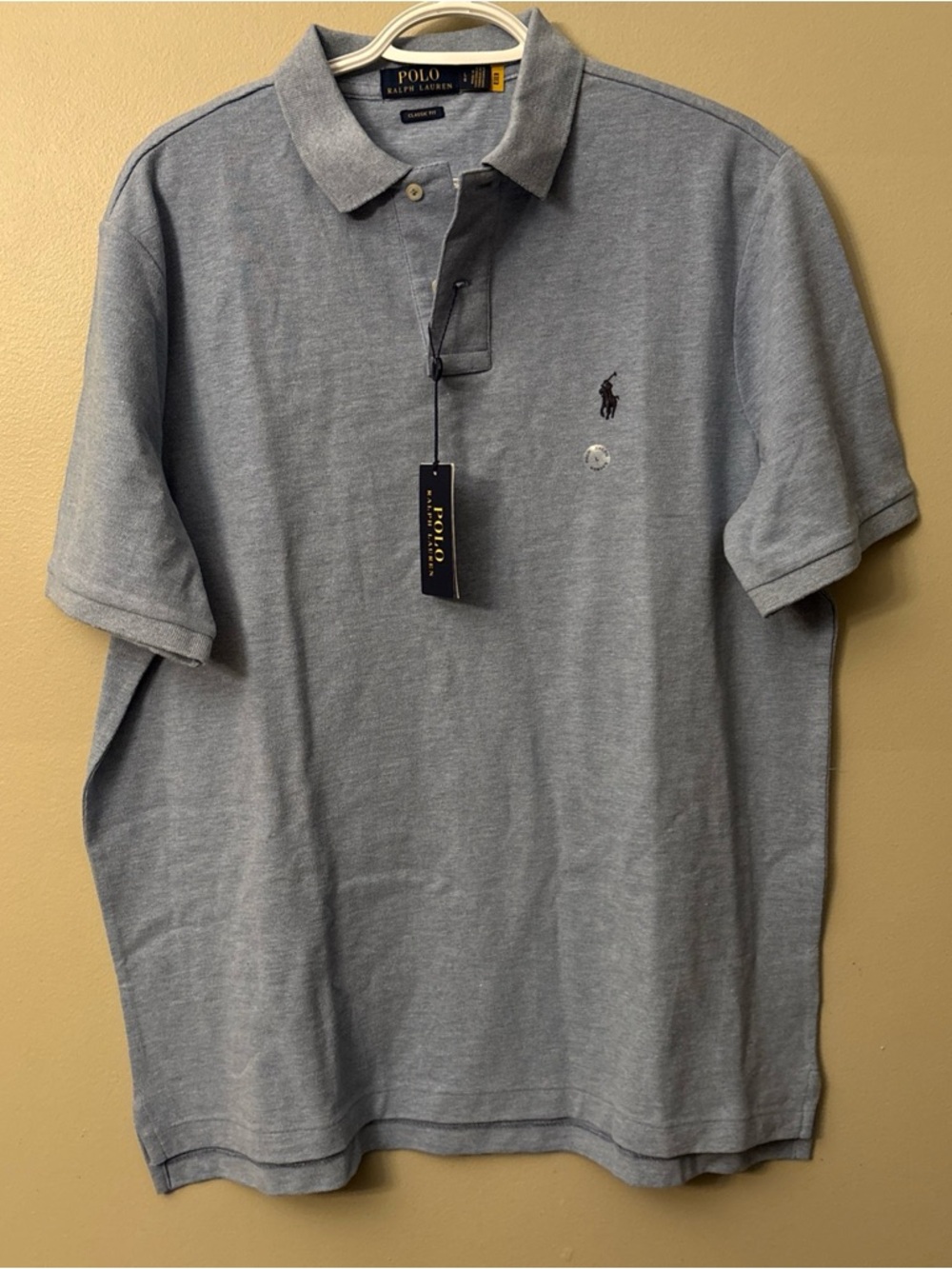 Polo Ralph Lauren Classic Fit Polo Shirt Men's L Jamaica Blue Short Sleeve